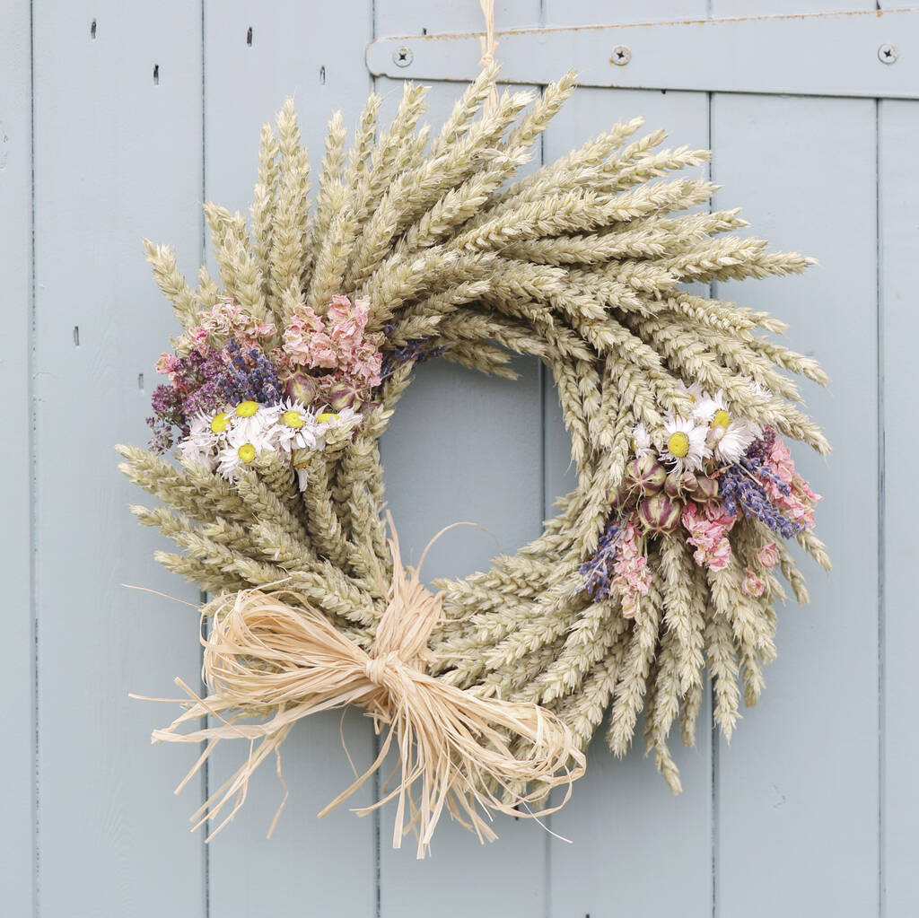 Country Garden Dried Flower Wreath, 1 of 12