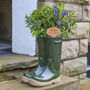 Personalised Large Forest Green Welly Boots Planter, thumbnail 4 of 10