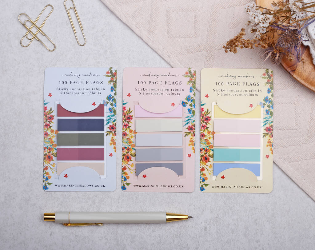 Transparent Sticky Page Flags Colourful Annotation Tabs For Study And Office, 1 of 3