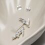 Sterling Silver Leaping Hare Stud Earrings, thumbnail 2 of 7