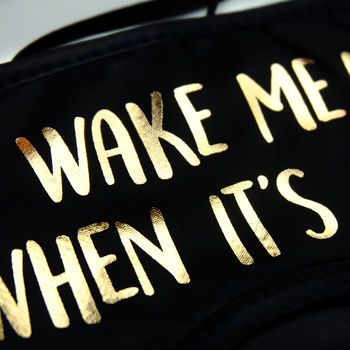 Wake Me Up When It's Summer Gold Foil Eye Mask, 2 of 3
