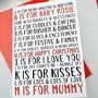 Abc 1st Christmas Mummy Personalised Card, thumbnail 4 of 4