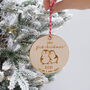 Personalised Penguin First Christmas Married Decoration, thumbnail 2 of 2