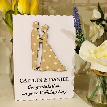 Personalised Wedding Bride And Groom Card, 2 of 6