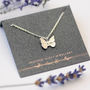 Butterfly Necklace In Sterling Silver, thumbnail 1 of 12