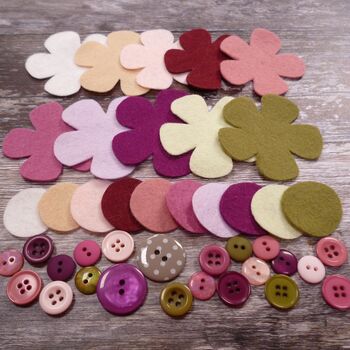 Muted Felt Flower Sewing Kit, 2 of 2