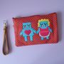 Robot Love Cosmetic Pouch / Clutch, thumbnail 3 of 4