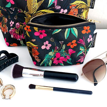 Washable Makeup Bag Colourful Floral Cherry Blossom, 3 of 10