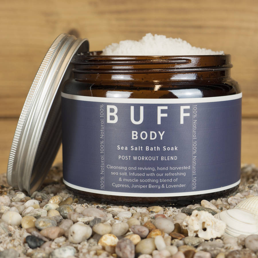 rejuvenate, detoxify and tone sea salt bath soak by buff natural body