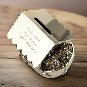 Personalised Silver Noahs Ark Money Box, 2 of 11