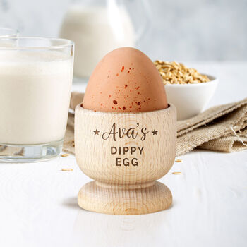 Personalised Wooden Stars Egg Cup, 3 of 7