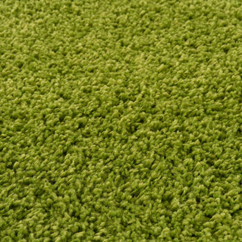 The Rugs Plain Green Shaggy Rug, 5 of 12