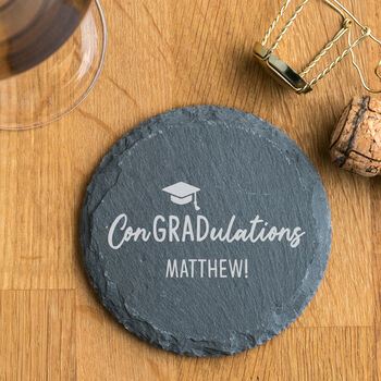 Personalised Engraved Coaster Graduation Gift For Student, 4 of 8
