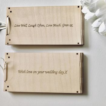 Personalised Honeymoon Wooden Money Gift Envelopes, 7 of 7