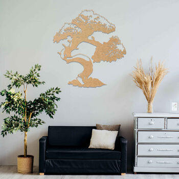 Modern Bonsai Tree Wall Art Wooden Home Decor, 6 of 10