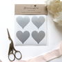 Silver Heart Decorative Stickers, thumbnail 1 of 6