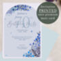Personalised A6 Blue Garden Flowers Birthday Invitation, thumbnail 1 of 3