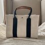 Personalised Linen Contrast Handle Cross Body Bag, thumbnail 4 of 5