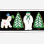 Biscuiteers Hand Iced Snowman Large Letterbox Biscuits, thumbnail 1 of 2