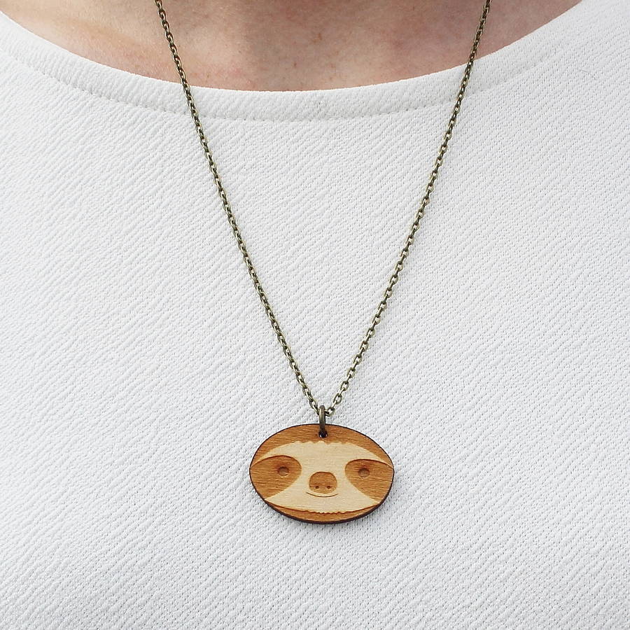 Wooden Sloth Necklace, 1 of 7
