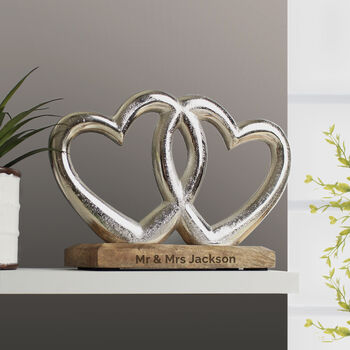Personalised Double Heart Ornament, 3 of 4