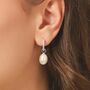 Pearl Hoop Drop Earrings With Removable Pearls In Sterling Silver And Gold, thumbnail 1 of 12