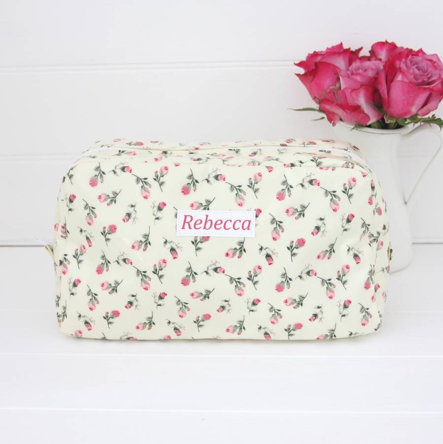 personalised wash bag and cosmetic bag set by lucy lilybet