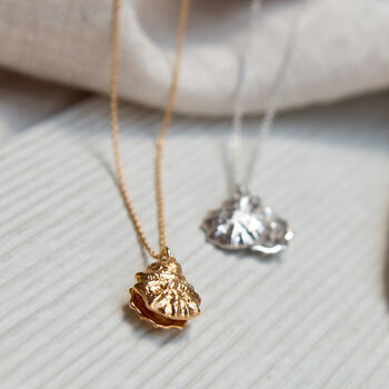 Oyster Shell And Pearl Necklace, 18ct Gold Vermeil, 5 of 5