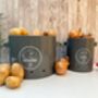 Grey Metal Onion Storage Tin – Breathable Container, thumbnail 3 of 7