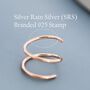 Sterling Silver Minimalist Spiral Hoop Earrings, thumbnail 7 of 11