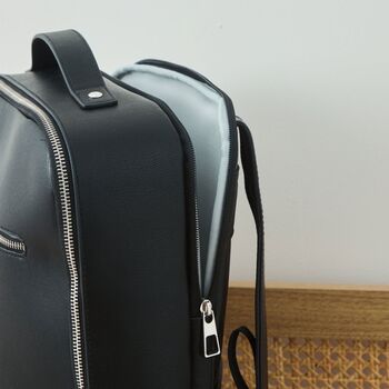 Personalised Luxe Pu Tailored Zipped Backpack, 4 of 5