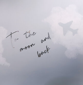 Mirrored 'To The Moon And Back' Wall Decal Quote, 3 of 3