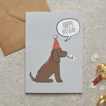 Chocolate Cocker Spaniel Organic Cotton Tea Towel, 9 of 12