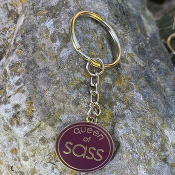 Queen Of Sass Keyring Gift For Sassy Daughters, 3 of 4