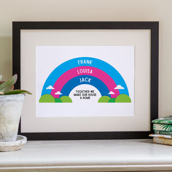 Personalised Family Print Rainbow Design, 2 of 7
