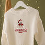 Personalised Bear First Christmas Baby Jumper, thumbnail 2 of 4