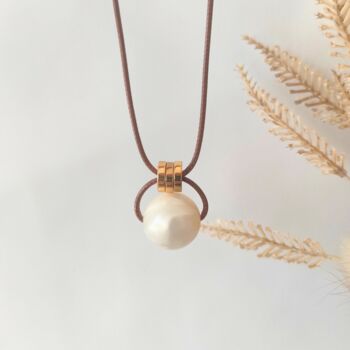Gold Pearl Breastfeeding Necklace, 2 of 5