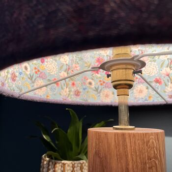 Dolores Columbine Purple Tweed Floral Lined Lampshades, 4 of 9