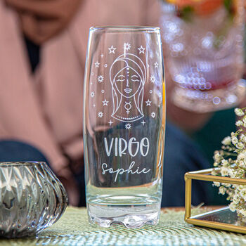 Personalised Engraved Star Sign Hi Ball Glass, 2 of 12