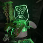 Personalised LED Light Neon Green Dual Controller Stand, thumbnail 1 of 6