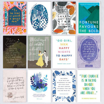 Postcard Set With Classic Book Quotes, 4 of 6