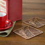 Ferns Wooden Coaster And Placemat Set, thumbnail 4 of 5