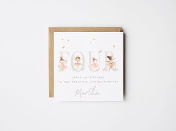 Happy 1st Birthday Daughter Card Ballerina *Age Options, 4 of 5