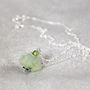 Green Prehnite Necklace In Silver Or Gold, thumbnail 4 of 11