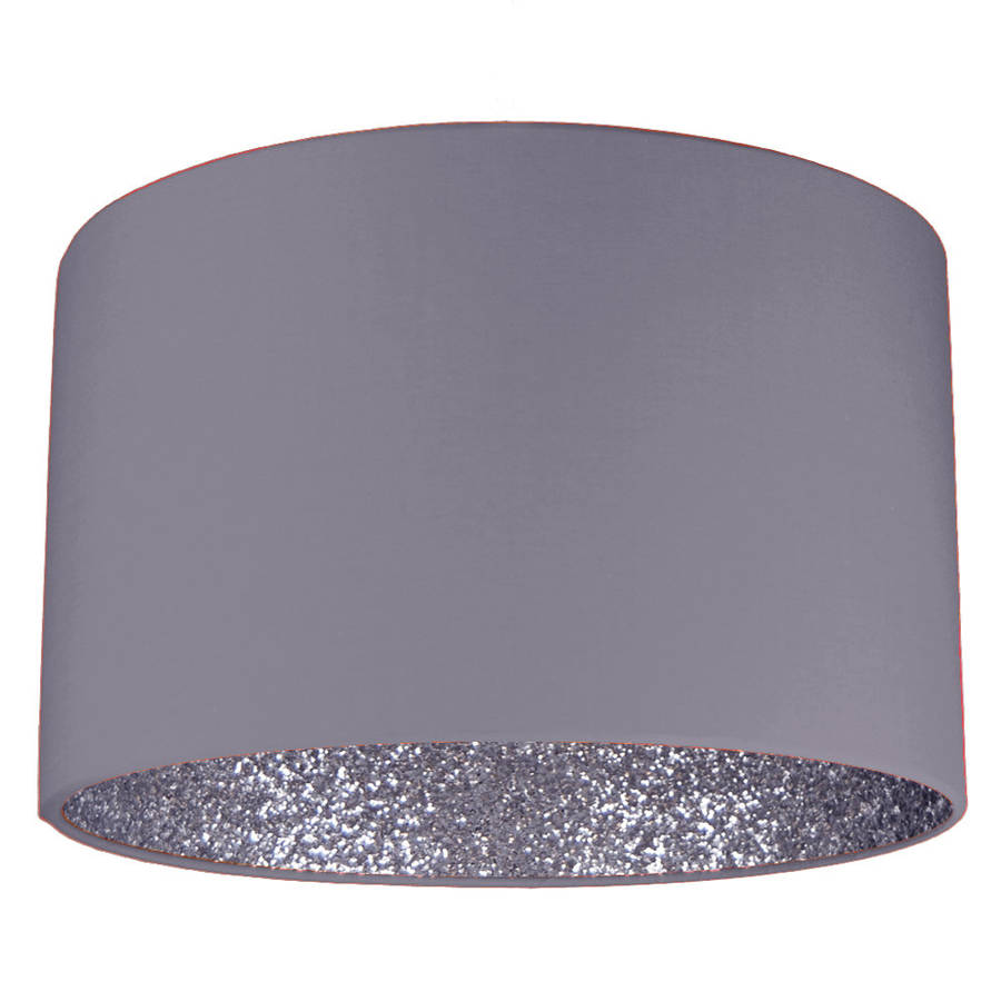 Large Silver Glitter Lampshade Lamp Design Ideas Silver Glitter Sequin Lined Lampshade Choice Of Colours By Quirk