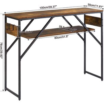 Industrial Console Table Table Hallway Entryway Table, 11 of 12