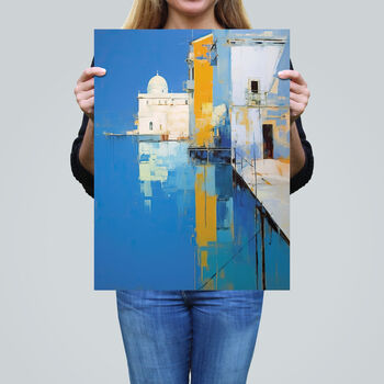 Reflections Of Venice Blue Yellow Bold Wall Art Print, 2 of 6