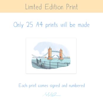 London's Tower Bridge Limited Edition Giclée Print, 10 of 10