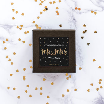 Personalised 'Mr And Mrs' Wedding Mini Celebration Box, 3 of 12