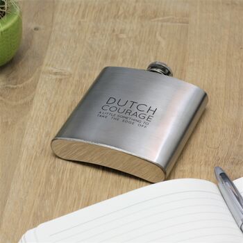 Personalised Stainless Steel Hip Flask, 3 of 8